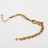 Chanel Crystal Heart CC Choker Gold Tone